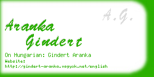 aranka gindert business card